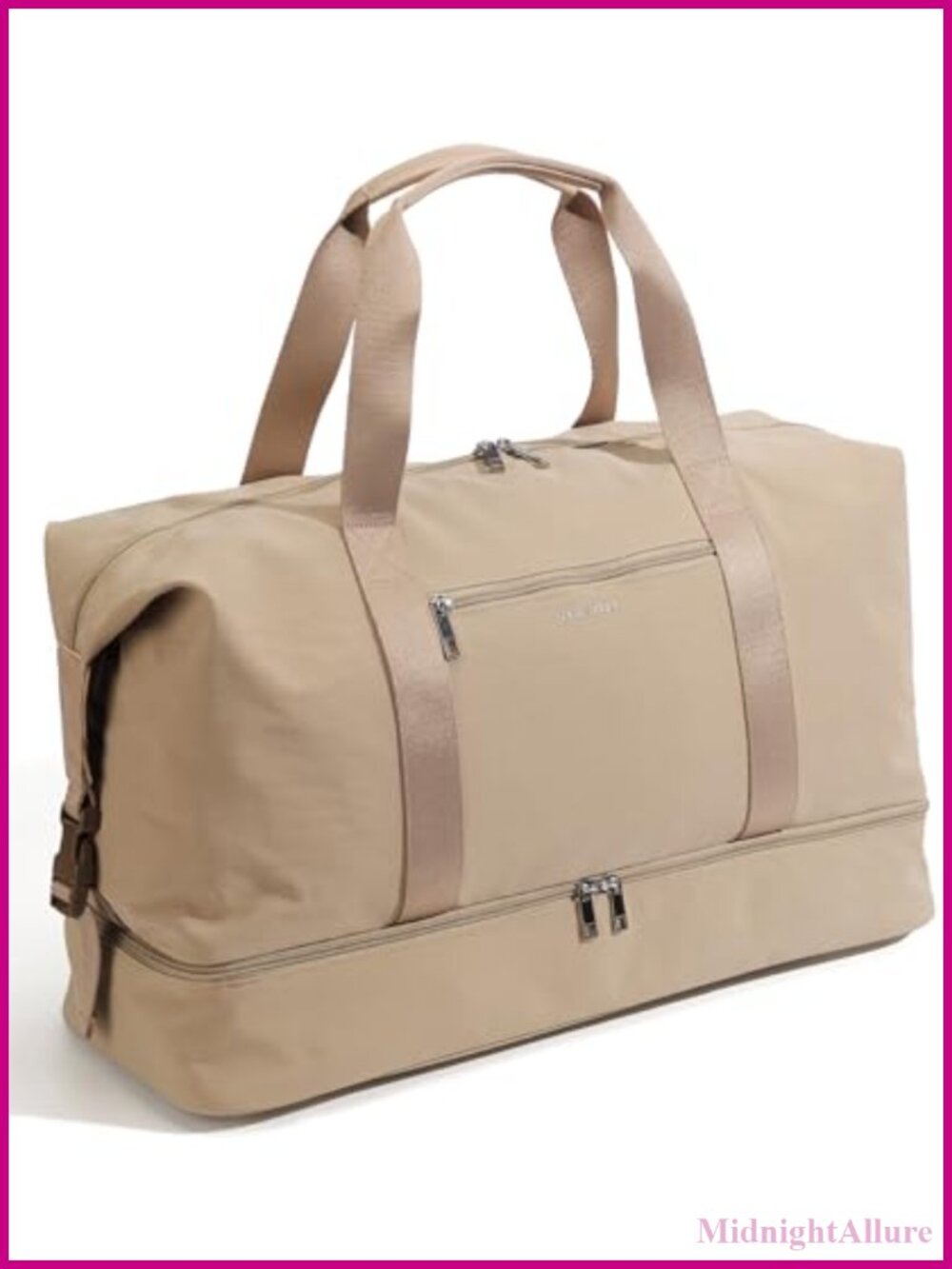 21 Inch Nylon Weekender Travel Duffel Bag with Shoe Compartment Large Overnight